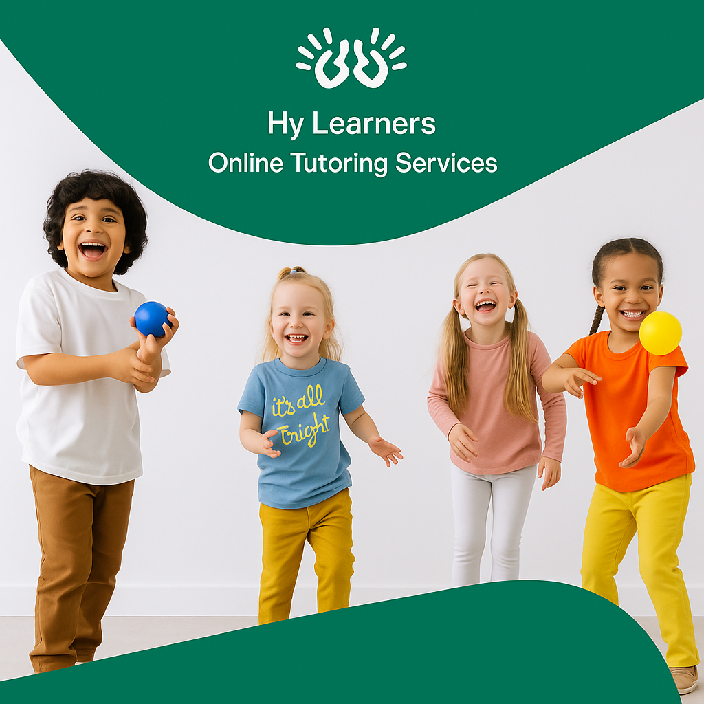 Happy children learning